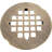 4-1/4" Square Grate Shower Drain Cover with 2" Brass Drain Pipe-98386924
