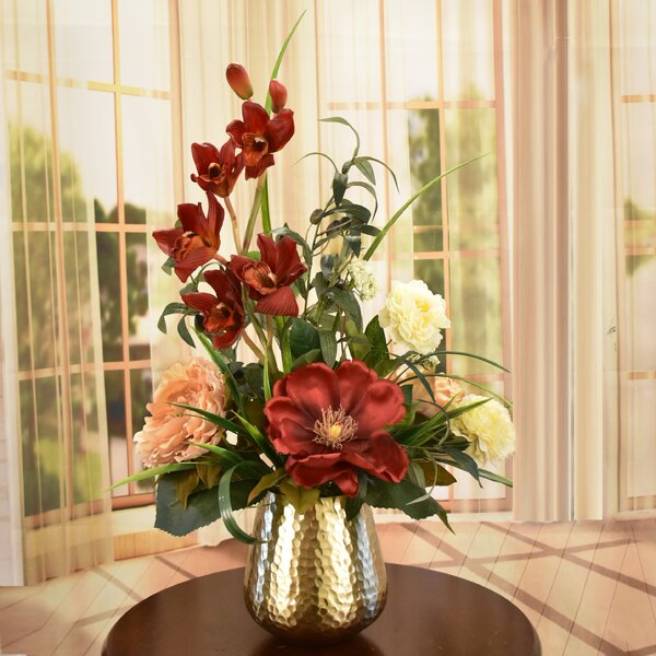 Darby Home Co Faux Silk Mixed Arrangement in Vase & Reviews