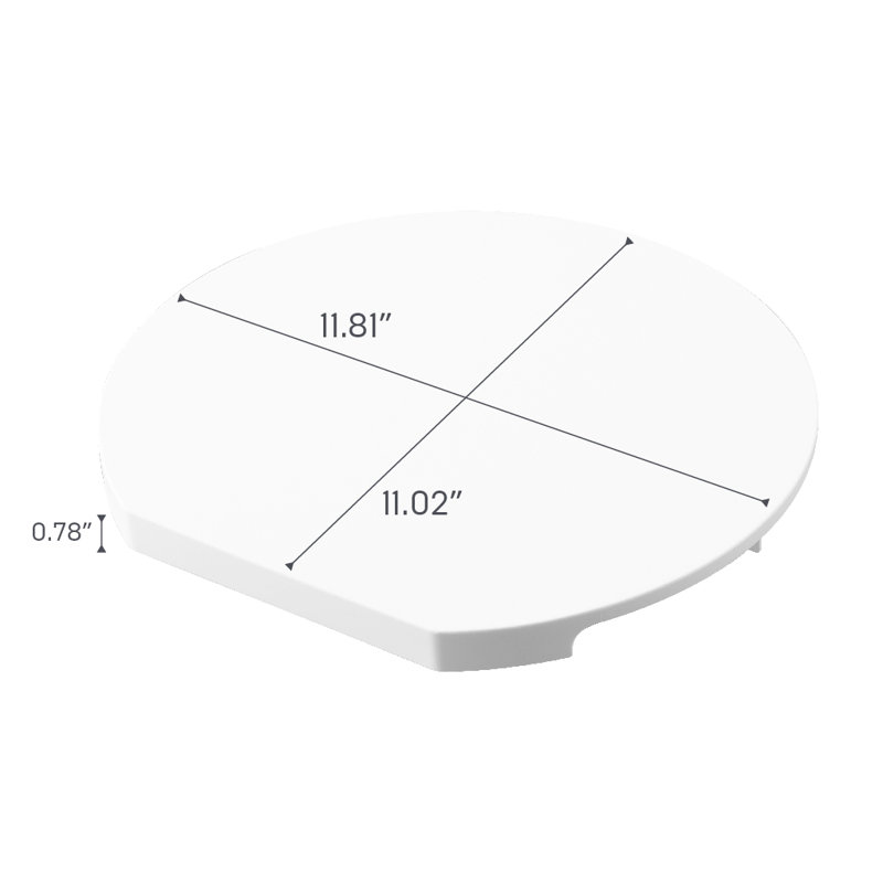 White Round Magnetic Polypropylene Cutting Board