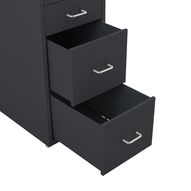 Black 8-drawer cabinet