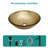Bathroom Round Sink, Tempered Glass Vessel Bathroom Sink With Faucet And Pop-Up Drain