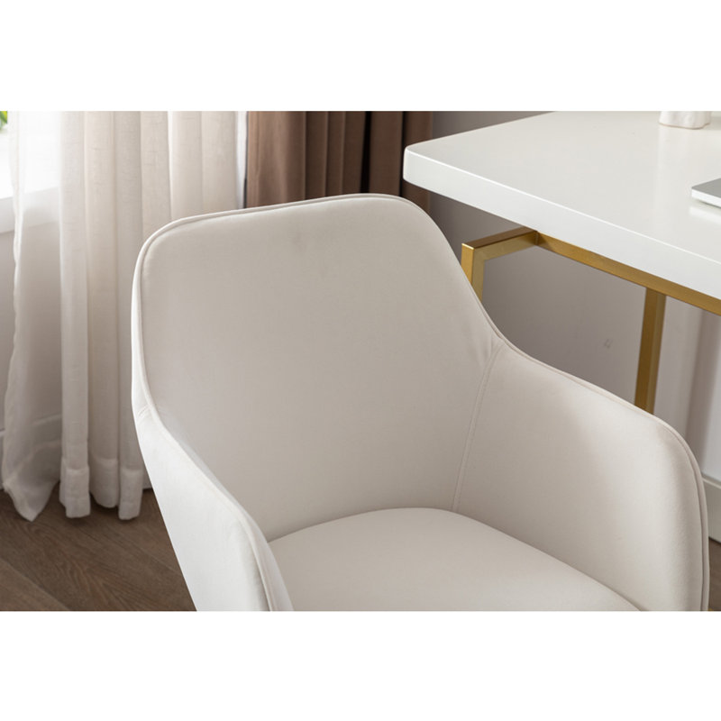 Maxton Velvet Office Chair, Grey, Velvet