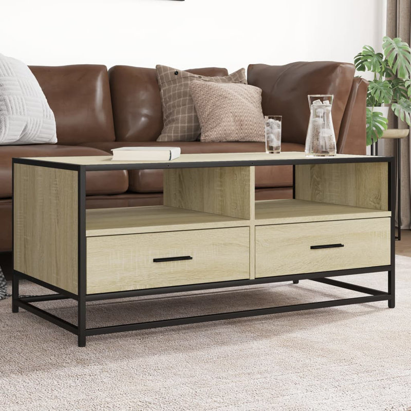 Coffee Table with Storage, Sonoma Oak