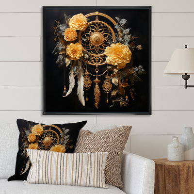 Yellow Dream Catcher Gilded Dreams - Landscapes Wall Decor