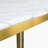 Modern White Faux Marble Dining Table with Double Pedestals Base Pre-Assembly-833936338
