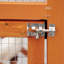 Cage à oiseaux 65 po pour l'extérieur en bois pour perroquets, perruches, orange délavé avec 2 portes et un plateau coulissant