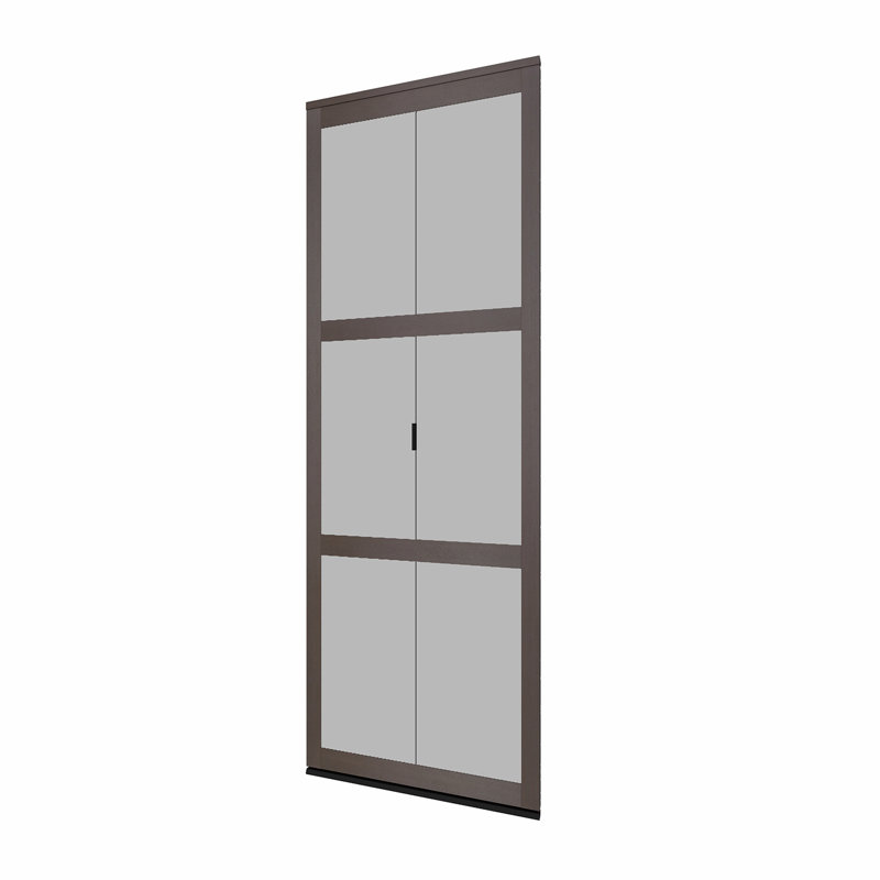 Porte pliante à panneaux en bois manufacturé et en PVC / vinyle, l 30 po x H 80,5 po, Moka