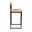 Ensemble de 2 tabourets de bar avec tabourets tissés à la main en corde de papier pour Kichen Island, bar et comptoir-121093765