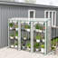Mini serre Lean-to 84,6 po x 18,1 po x 56,7 po avec 3 tablettes à 3 niveaux, maison de jardin portable avec 3 portes à enroulement, plante de culture en PE pour intérieur et extérieur, blanc-109102746
