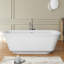 Baignoire autoportante 100% acrylique, baignoire avec rétention de chaleur, baignoire ergonomique pour salle de bain