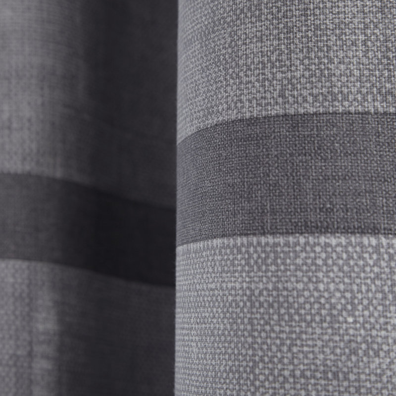 Eyelet Curtains, 168 W x 137 D cm, Grey