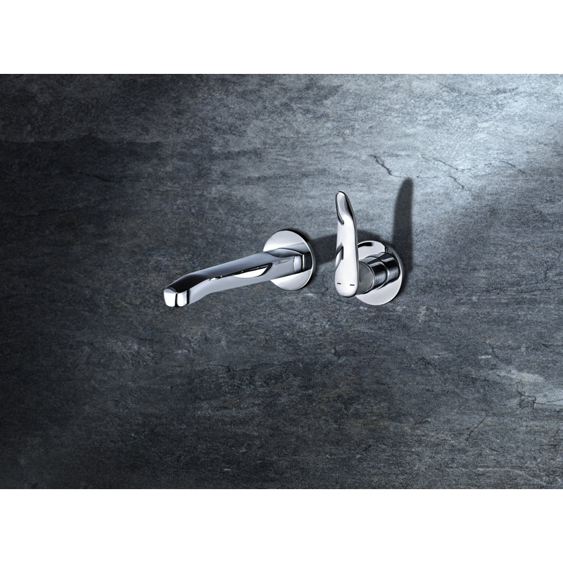 Emile Wall Mounted Bathroom Faucet, Polished Chrome