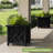Calista 15.5" Lattice Design Planter Box - 16.5” Tall Square Decorative Outdoor Flower or Plant Pot-433464183-471666564