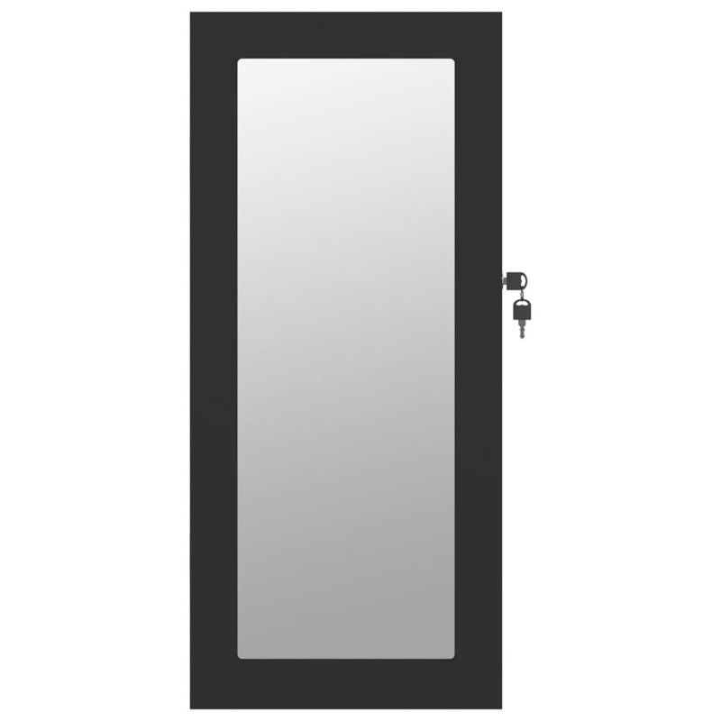 Aeshia Jewelry Armoire, 67cm H x 30cm W, Black