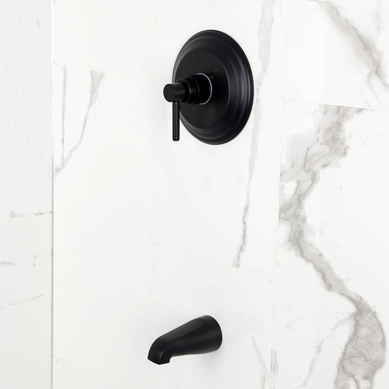 Kingston Brass Concord Single-Handle Pressure Balanced Tub Faucet, Matte Black