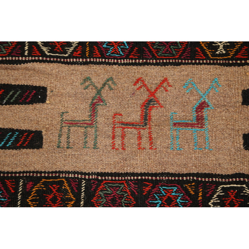 Tapis tribal tissé à la main Kilim 3 x 6