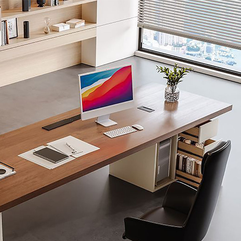 Bureau de luxe en bois massif, H 28,7 po x l 70,9 po x P 31,5 po