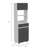 Pembrooke 2-Shelf 1-Drawer Microwave Pantry Cabinet Smokey Oak And White-1093191368