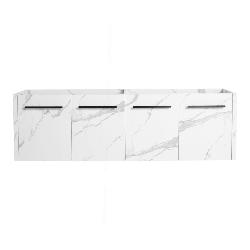 Meuble-lavabo mural 60 po (seulement le corps de l'armoire, sans lavabo supérieur), Blanc