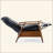 Wood Arm Push Back Recliner