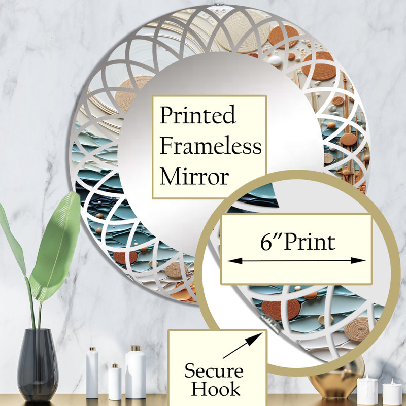 Miroir mural rond Nurne, 32 po x 32 po