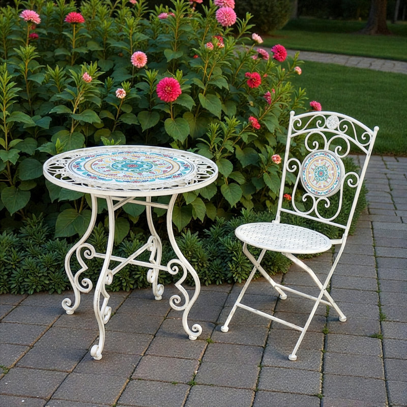 Poseidon Three Piece Mosaic Bistro Set
