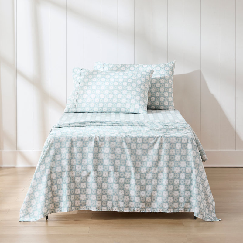 Ensemble de draps Daisy, Ensemble de draps pour lit simple TG avec 3 pièce