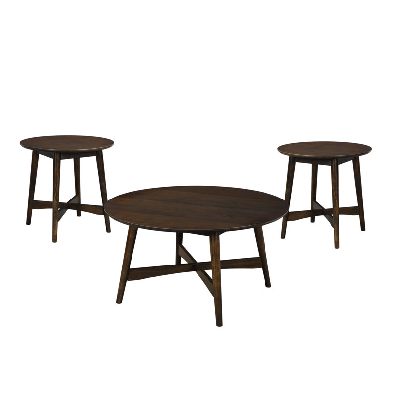Ensemble de tables basses 3 pièces Wood, gris