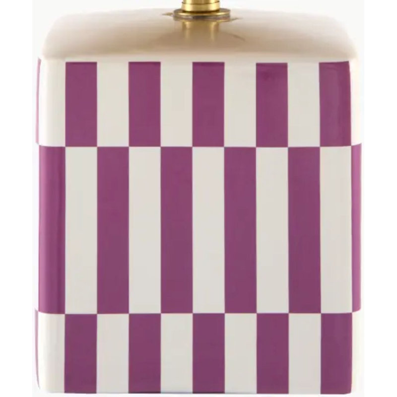 Lampe de table Evert, Mauve, Mauve, Lin