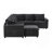 117*90'' Modular Sectional Pull-Out Sofa Bed With Flip-Up Table Panel-1132306711