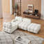 Le canapé 90,60 po en tissu blanc, imperméable, résistant aux taches et aux rayures, peut s'asseoir confortablement dans la chambre à coucher sans prendre de place