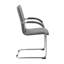 Ensemble de 2 chaises de bureau Neni, vinyle gris rembourré de mousse, porte-à-faux chromé-126708225