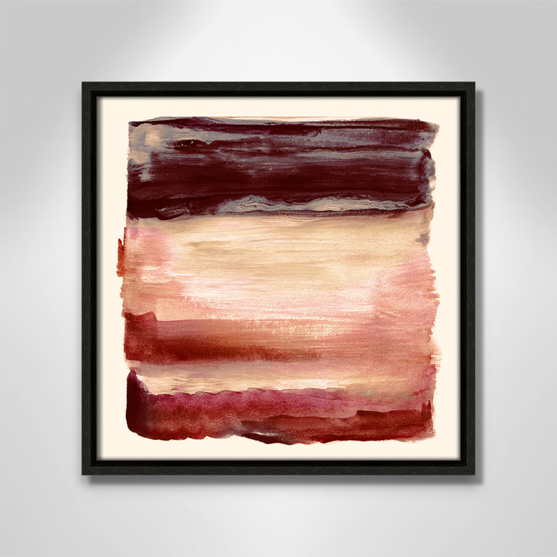 «Burgundy Sky I» par Nan, H 13,5 po x l 13,5 po, Espresso