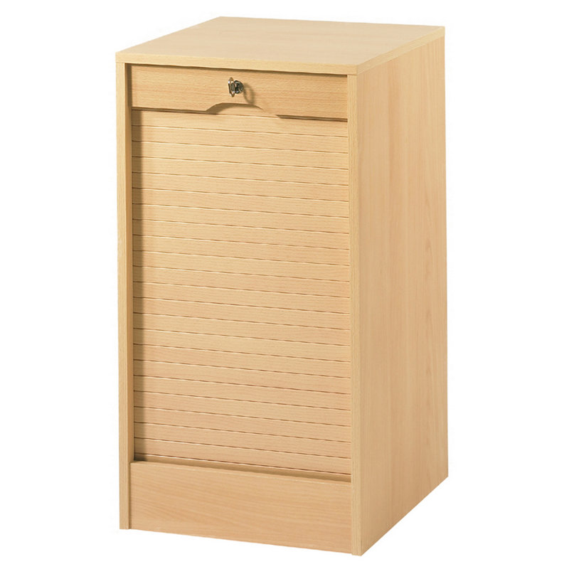 Caulkins 1 -Door 4 -Shelf Tambour Unit, Beech