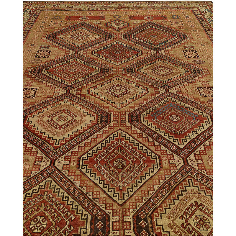 One-of-a-Kind Rectangle 6'4" X 11'4" Hand Knotted Area Rug