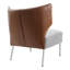 Fauteuil demi-tonneau rembourré 28,15 po avec coussin de dossier amovible-796317094