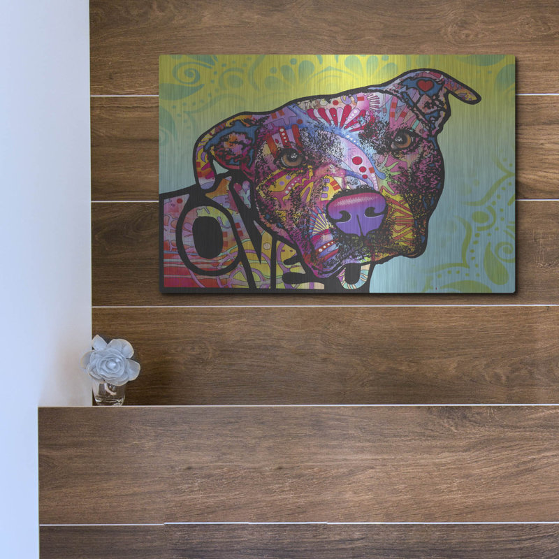 «Love You Pit Bull» par Dean Russo, H 12 po x l 16 po