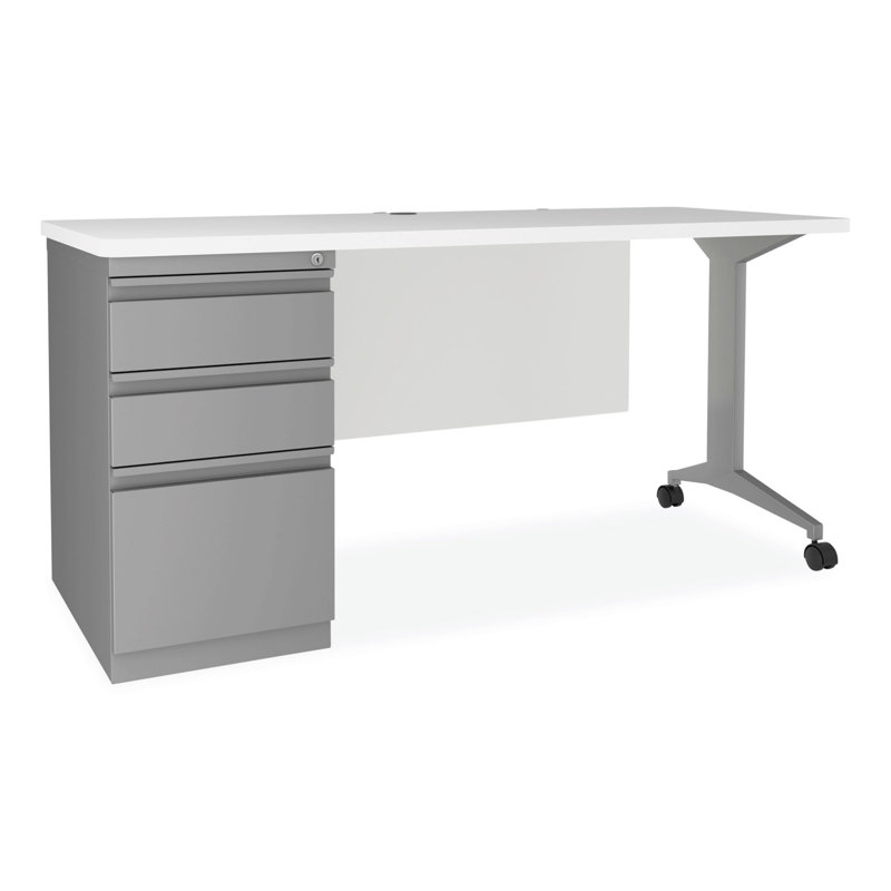 Modern Teacher Series Left Pedestal Desk, 60