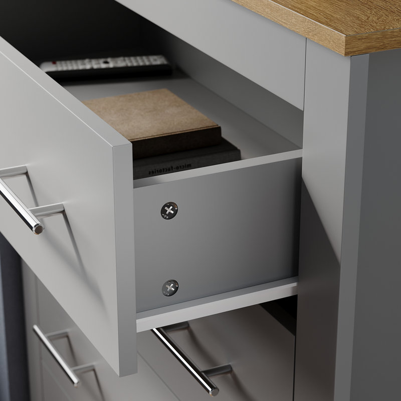 Sopheia 79cm W Manufactured Wood Bedside Table, Grey