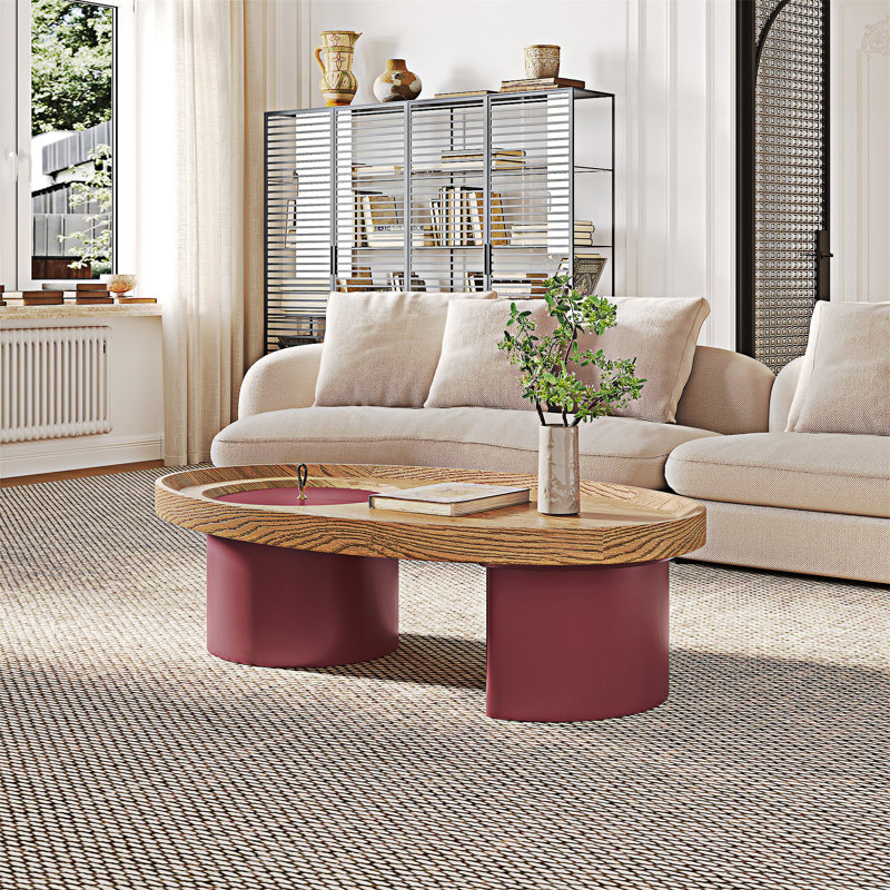 Table basse en bois avec rangement