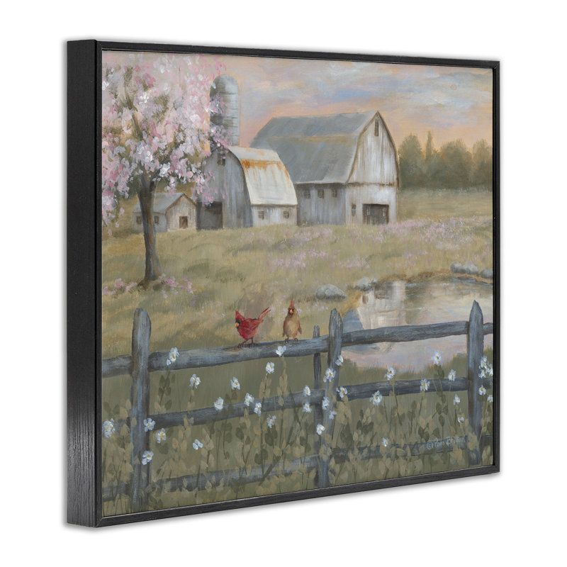 Floraison des arbres perchés, H 11 po x l 14 po x P 1,5 po, Giclée encadrée noir minuit