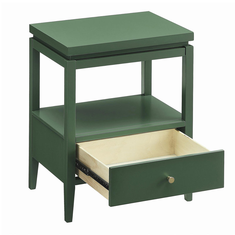 Olana 1-drawer Nightstand, Vert antique