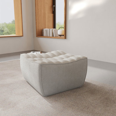 Caterpillar Classic Floor Sofa Modular Cozy Waffle Ottomans 1-Seaters Light-Grey