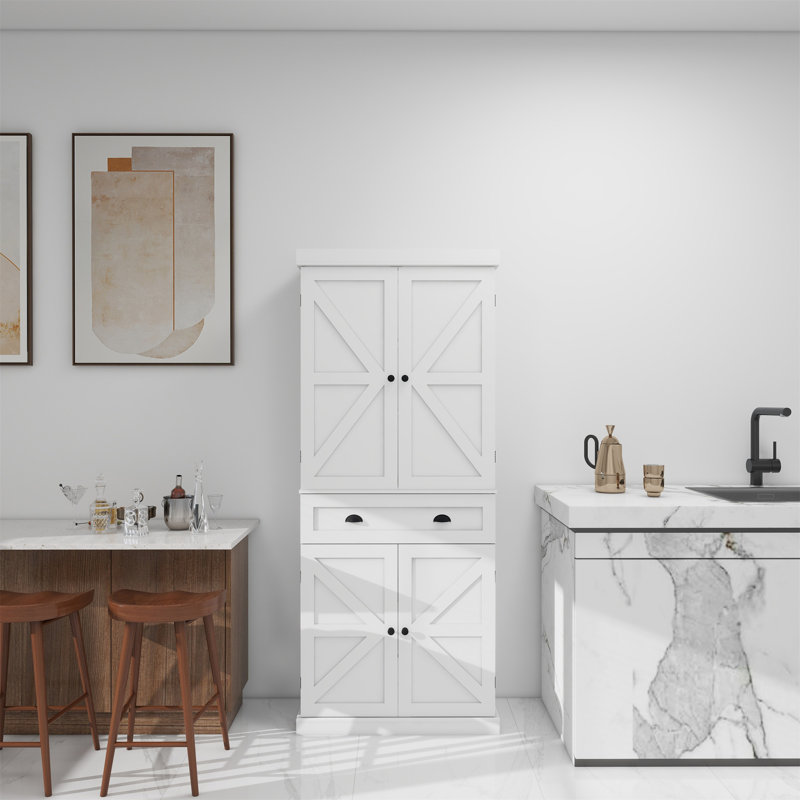 71" Kitchen Pantry Storage Cabinet