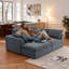 Canapé modulaire modulaire avec méridienne surdimensionnée et tissu moelleux de qualité supérieure-121793580