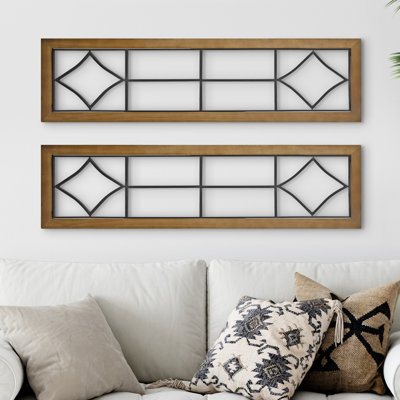 Brenham Traditional Abstract Wall Decor on Solid Wood