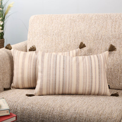 Housse de coussin en jacquard Oksana (paquet de 2)
