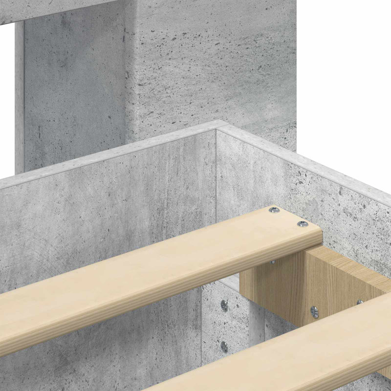 Bed Frame, Single (3'), Concrete Grey