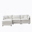 Canapé modulaire modulaire, canapé rembourré, canapé 3 places avec repose-pieds-2112789585