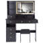 Ensemble de meuble-lavabo de 41 po avec commode gauche et tabouret rembourré-1999616126